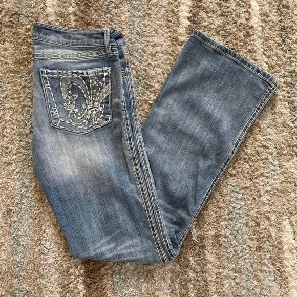 Wrangler Rock 47 Ultra Low Rise Jeans Women’s Sz 7 X 34 - Picture 1 of 5